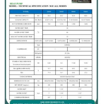 SGE Heat Pump Thailand Generation