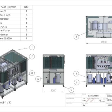 เครื่องแลกเปลี่ยนความร้อน Heat pump design for industry